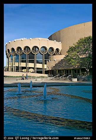 Basin and center for performing arts, late afternoon. San Jose, California, USA