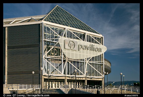 San Jose HP Pavilion, afternoon. San Jose, California, USA (color)