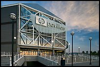 Arena (now HP Pavilion at San Jose), sunset. San Jose, California, USA (color)