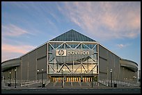 San Jose HP Pavilion, sunset. San Jose, California, USA