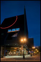 San Jose Rep Theatre at dusk. San Jose, California, USA (color)