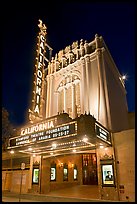 California Theatre at night. San Jose, California, USA ( color)