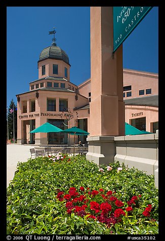 Center for Performing Arts, Castro Street, Mountain View. California, USA (color)