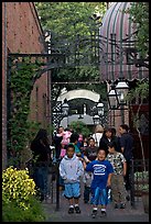 Hispanic family, San Pedro Square. San Jose, California, USA