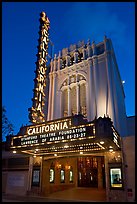 California Theatre at dusk. San Jose, California, USA (color)