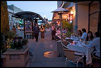 Outdoor dining, Castro Street, Mountain View. California, USA (color)