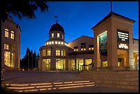 Center for Performing Arts at dusk, Castro Street, Mountain View. California, USA ( color)