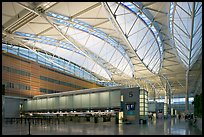 Main hall, San Francisco International Airport. California, USA (color)