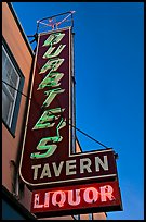 Neon sign for Duarte Tavern, Pescadero. San Mateo County, California, USA