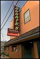 Duarte Tavern at dusk, Pescadero. San Mateo County, California, USA (color)