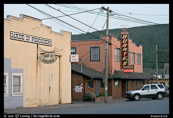 Main street, Pescadero. San Mateo County, California, USA (color)