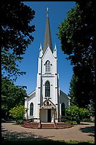 Church of the Nativity, mid-day. Menlo Park,  California, USA (color)