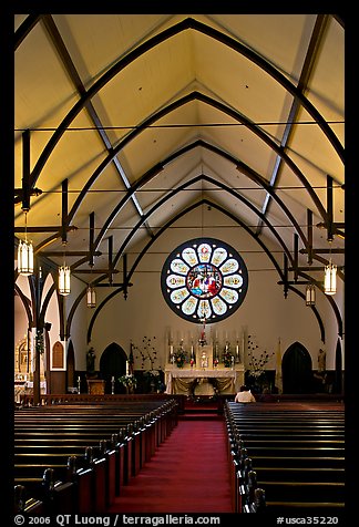 Interior of Church of the Nativity. Menlo Park,  California, USA