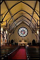 Interior of Church of the Nativity. Menlo Park,  California, USA