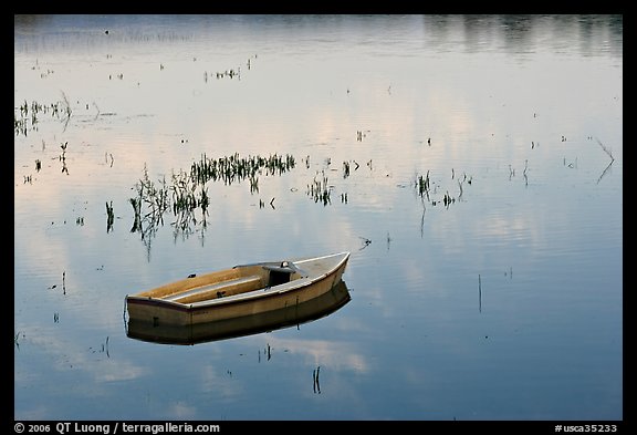 Rowboat in Lake Lagunata. Stanford University, California, USA