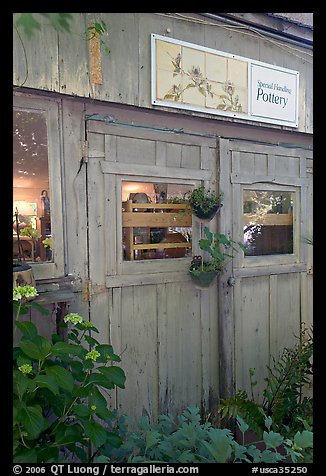Pottery studio, Allied Arts Guild. Menlo Park,  California, USA (color)