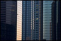 Close-up of high-rise buildings facades. Los Angeles, California, USA ( color)