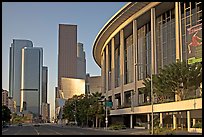 Music Center and high rise towers. Los Angeles, California, USA (color)