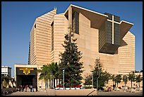 Ochre mantle of Cathedral of our Lady of the Angels. Los Angeles, California, USA (color)