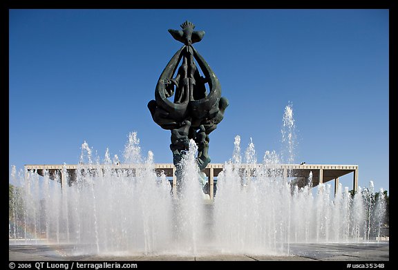 Peace on Earth sculpture by Jacques Lipchitz,  Music Center. Los Angeles, California, USA (color)