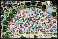 Close up of green 7-up bottles used in the Watt Towers. Watts, Los Angeles, California, USA ( color)