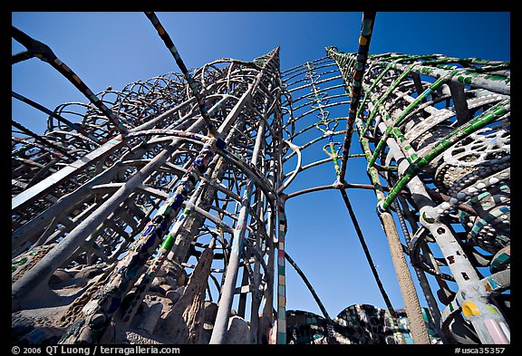 Simon Rodia  Watts Towers. Watts, Los Angeles, California, USA