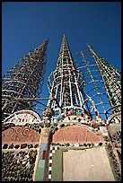 Wall and Towers, Watts Towers. Watts, Los Angeles, California, USA