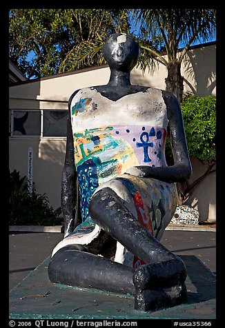 Sculpture, Watts Towers Art Center. Watts, Los Angeles, California, USA (color)