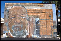 Mural, Watts Towers Art Center. Watts, Los Angeles, California, USA (color)