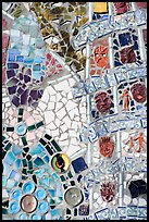 Mosaic Detail, Watts Towers Art Center. Watts, Los Angeles, California, USA