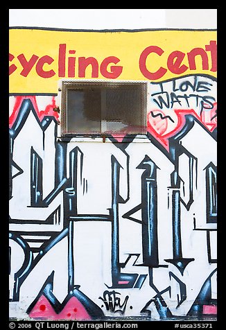 Mural, Watts. Watts, Los Angeles, California, USA (color)