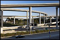 Highway interchange, Watts. Watts, Los Angeles, California, USA (color)