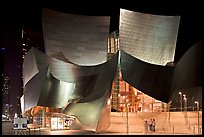 Entrance of the Walt Disney Concert Hall at night. Los Angeles, California, USA ( color)