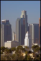 City Hall and high rise buildings. Los Angeles, California, USA