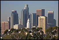 Skyline with city hall. Los Angeles, California, USA (color)