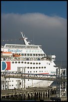 Cruise ship. Long Beach, Los Angeles, California, USA (color)