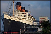 Queen Mary Hotel. Long Beach, Los Angeles, California, USA (color)