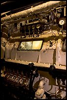 Instruments in the boiler room of the Queen Mary. Long Beach, Los Angeles, California, USA ( color)