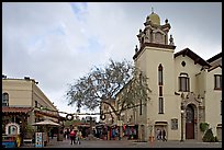 Church and Olvera Street, El Pueblo historic district. Los Angeles, California, USA ( color)