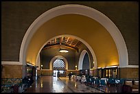 Entrance hall in Union Station. Los Angeles, California, USA