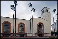 Union Station in mixed Art Deco and Mission styles. Los Angeles, California, USA ( color)