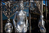 Gazebo with statue of actress  Dorothy Dandridge. Hollywood, Los Angeles, California, USA ( color)