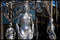 Gazebo with statue of actress  Dorothy Dandridge. Hollywood, Los Angeles, California, USA