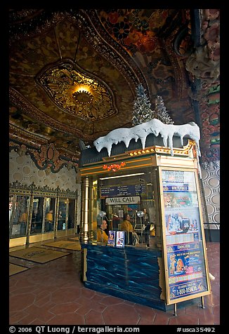 Box office of El Capitan Theatre. Hollywood, Los Angeles, California, USA