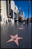 Star bearing the name of Antony Hopkins on the walk of fame. Hollywood, Los Angeles, California, USA ( color)