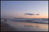 Beach at sunset. Santa Monica, Los Angeles, California, USA