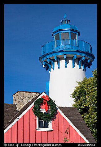 Lighthouse, Fishermans village. Marina Del Rey, Los Angeles, California, USA