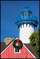 Lighthouse, Fishermans village. Marina Del Rey, Los Angeles, California, USA