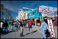 Rollerblading on Ocean Front Walk. Venice, Los Angeles, California, USA