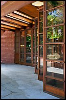 Windows arranged in hexagonal pattern, Hanna House. Stanford University, California, USA ( color)